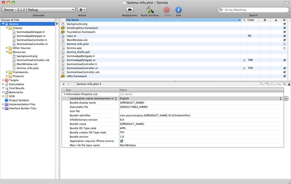Finestra nuovo progetto Xcode