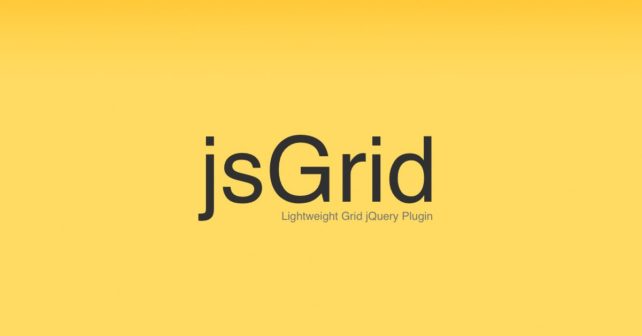 jsGrid, Lightweight grid jQuery plugin